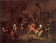 Ostade, Adriaen van Villagers Merrymaking at an Inn oil painting artist